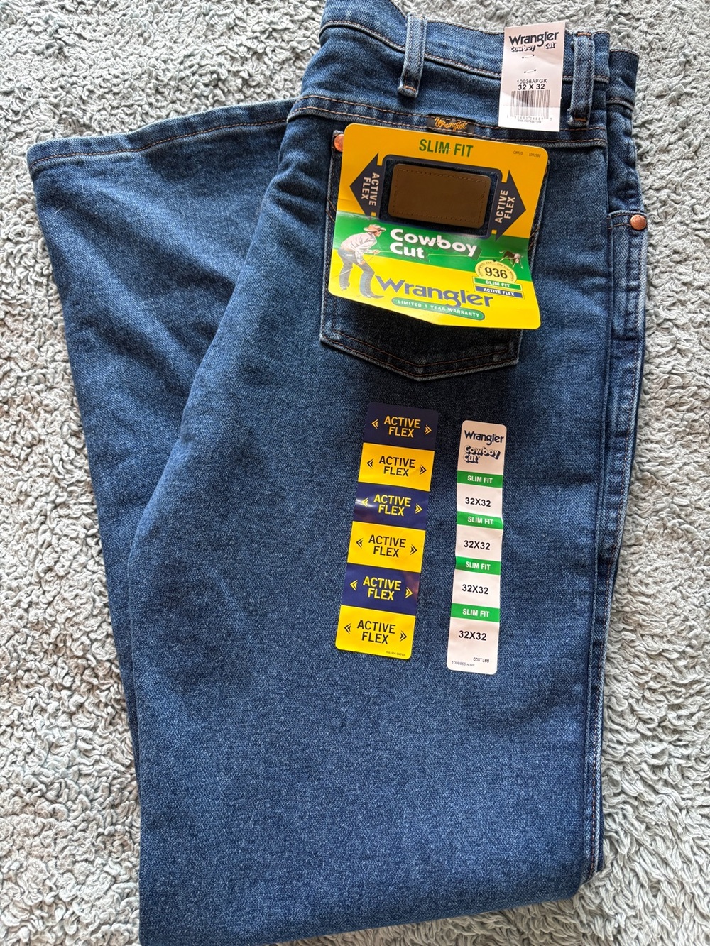 Wrangler Cowboy Cut Slim Fit Men’s Jeans - Dark Blue